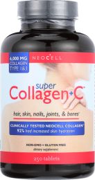 NEOCELL: Super Collagen Plus C Type 1 and 3 6000 mg, 250 Tablets