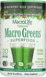 MACROLIFE NATURALS: Macro Greens Nutrient-Rich Superfoods, 10 oz
