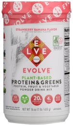 EVOLVE: Strawberry Banana Protein Powder, 1 lb