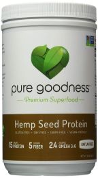 PURE GOODNESS: Hemp Seed Protein Powder, 16 oz