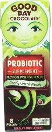 GOOD DAY CHOCOLATE: Probiotic Chocolate Supplement, 8 pc