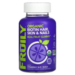 FRUILY: Biotin Hair Skin and Nails Real Fruit Gummy, 60 ea