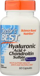 DOCTORS BEST: Hyaluronic Acid + Chondroitin Sulfate with BioCell Collagen, 60 CP