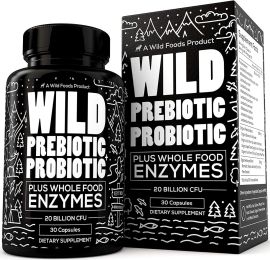 WILD FOODS CO: Prebiotic & Probiotic + Digestive Enzyme Blend, 30 cp