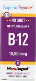 SUPERIOR SOURCE: No Shot Methl B12 10000Mg, 30 tb
