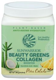 SUNWARRIOR: Beauty Greens Collagen Pina Collada, 300 gm