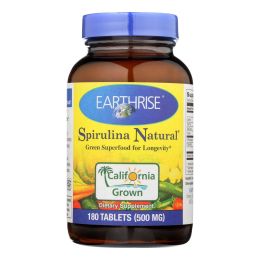 Earthrise Spirulina Natural - 500 mg - 180 Tablets (SKU: 332601)
